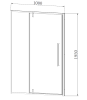 Душевая дверь в нишу Vincea Slim-N VDP-4SN100CLGM профиль вороненая сталь, стекло прозрачное, 100x195 фото 5