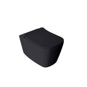 Унитаз подвесной Isvea VEA Cubo 10VA02001SV-2N безободковый, сиденье с микролифтом, черный матовый
