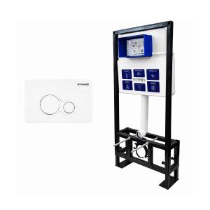 Система инсталляции для унитазов Bettoserb Sava Free Standing SFS40006457 клавиша смыва белый глянцевый