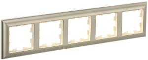 Рамка 5-постовая IEK Brite BR-M52-12-3-K10 бежевый/шампань