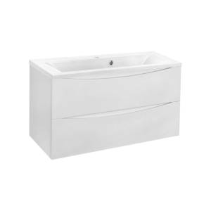 Тумба с раковиной Vincea Mia 90 белая глянцевая