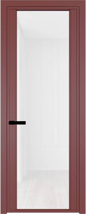 Межкомнатная дверь Profil Doors 2 AGP цвет профиля Красный антрацит, стекло безопасное 6 мм белый триплекс 700x2000
