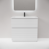 Тумба с раковиной Sancos Folk Floor напольная, 90x45x87, c двумя ящиками оснащенными доводчиками, Bianco фото 5