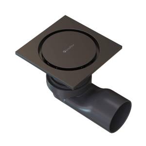 Душевой трап Knotlor Ядро SDSC100GM вороненая сталь, 10x10 см