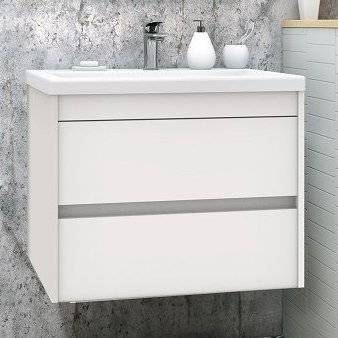 Тумба с раковиной Art&Max Family 75, подвесная, Bianco Lucido