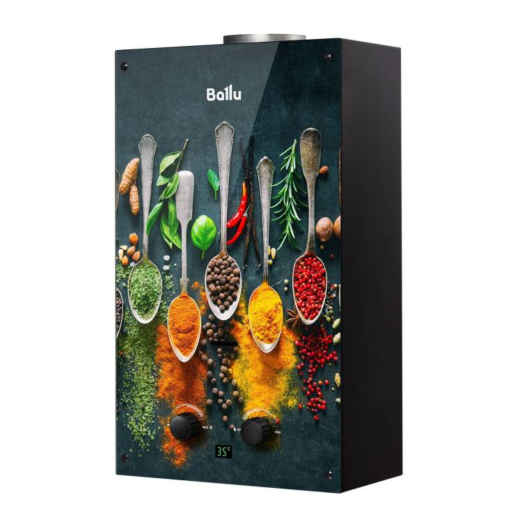 Проточный водонагреватель Ballu GWH 10 Fiery Glass Curry газовый