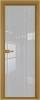 Межкомнатная дверь Profil Doors 1 AV цвет профиля Золото, стекло безопасное 6 мм страйп 600x2000