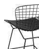 Набор из 4 полубарных стульев Stool Group Bertoia BTY-24L-P6 BL/BL X4 черный с низкой спинкой фото 6