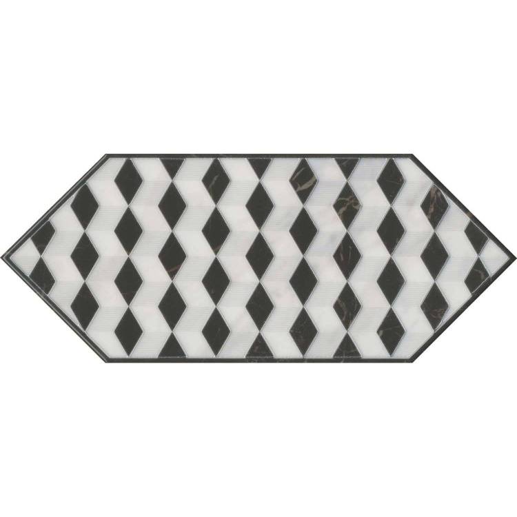 Декор Kerama Marazzi Келуш HGD\A483\35006 4 Черно-Белый 14x34