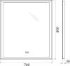Зеркало Belbagno SPC-GRT-700-800-LED-TCH-WARM с подсветкой, сенсорным выключателем и подогревом фото 10
