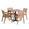 Стол Tetchair Valhalla 24397 груша (№3), черная опора 80x65x76 фото 4