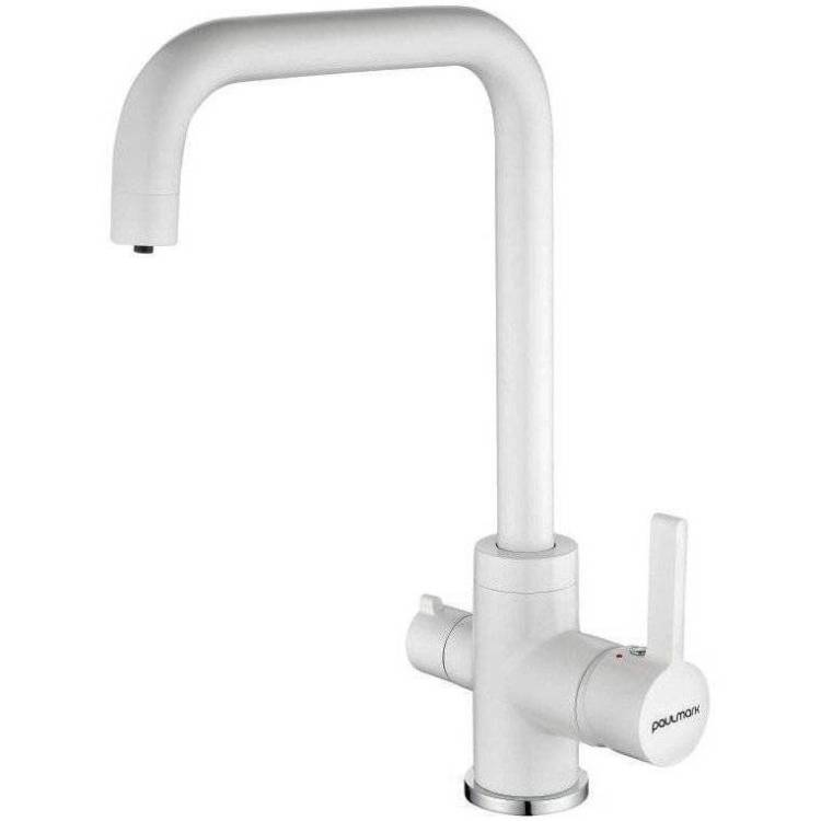Смеситель для кухни Paulmark Logas Lo213021-431TW белый