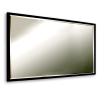 Зеркало Art&Max Aversa AM-Ave-1200-700-DS-F черный, с подсветкой, 120x70
