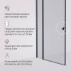 Душевая дверь в нишу Am.Pm Sunny W87G-100-1P-BT профиль черный матовый, стекло прозрачное, 100x190 фото 7
