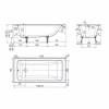 Чугунная ванна Delice Parallel DLR220503-AS 150x70, с антискользящим покрытием, без ножек фото 9