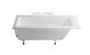 Ванна из искусственного камня Астра-Форм Нейт 150x70 Solid Surface, с щелевым переливом и донным клапаном, белая матовая