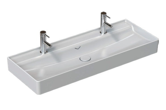 Раковина Isvea Vea 121 10VAS5121I сифон в комплекте, белая, 121x46.5