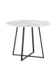 Стол обеденный Stool Group Дакота FDC8004 top wh.marble DUAL белый мрамор ножки черные 100x100x76