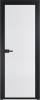 Межкомнатная дверь Profil Doors 1 AX цвет профиля Черный, стекло безопасное 6 мм мору белый 700x2000