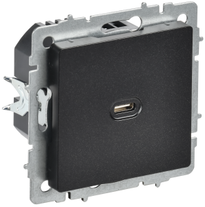 Розетка USB type C IEK Brite BR-U13-065-K02 черный