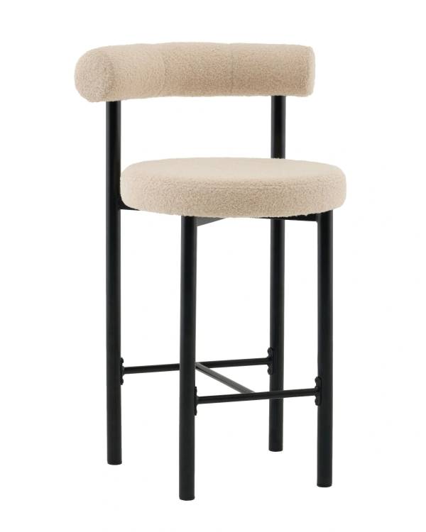 Стул полубарный Stool Group Флорео vd-plb-floreo-fl-beige бежевый, букле
