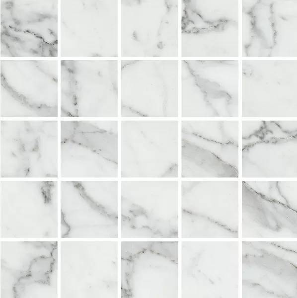 Мозаика Kerranova Marble Trend K-1000/LR/m14 Carrara 30.7х30.7x10