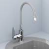 Смеситель для кухни Avrora Kitchen AV9002G с высоким гибким изливом, хром фото 3