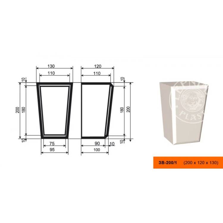 Замок LepninaPlast ЗВ-200/1 13x12x20