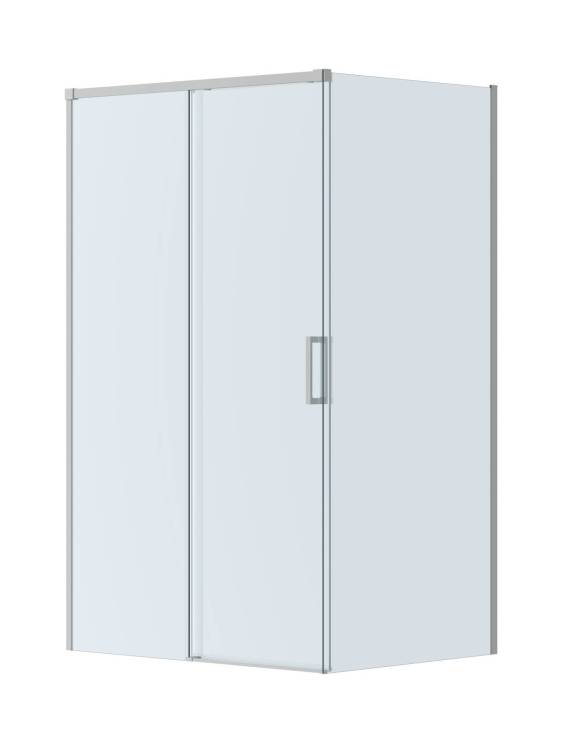 Душевой уголок Cezares PLANE-AH-1-120/100-C-IN профиль сатин, стекло прозрачное, 120x100x195