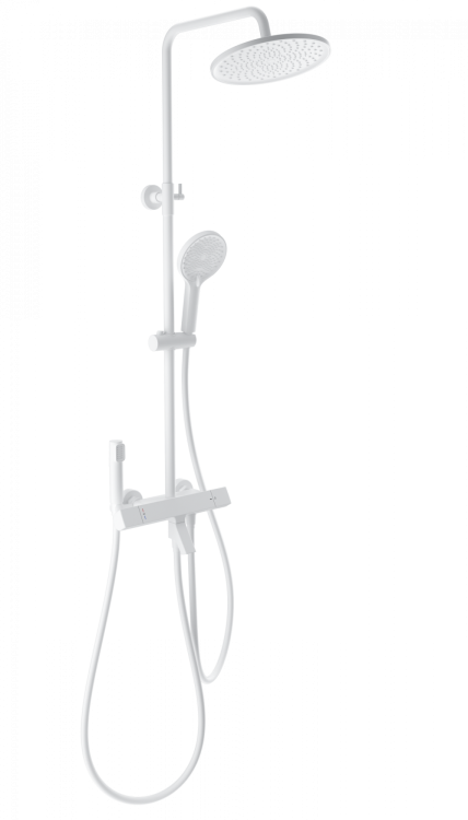 Душевая стойка Wonzon & Woghand WW-B3094-MW с термостатом, белый