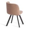 Набор обеденный Tetchair Quadron (mod. PT14) 21301 бежевый, черный, стулья шенилл 100x100x73 фото 4