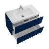 Тумба с раковиной Art&Max Elegant с подсветкой ручек, Сапфир, 58.5x80 фото 5