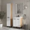 Тумба с раковиной Equil Lago 60 напольная, белый, дерево фото 8
