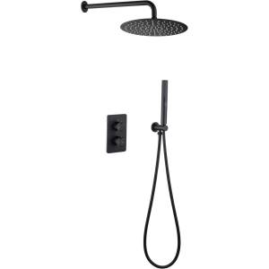 Душевой комплект Allen Brau Priority 5.31013-31 черный матовый, с внутренней частью