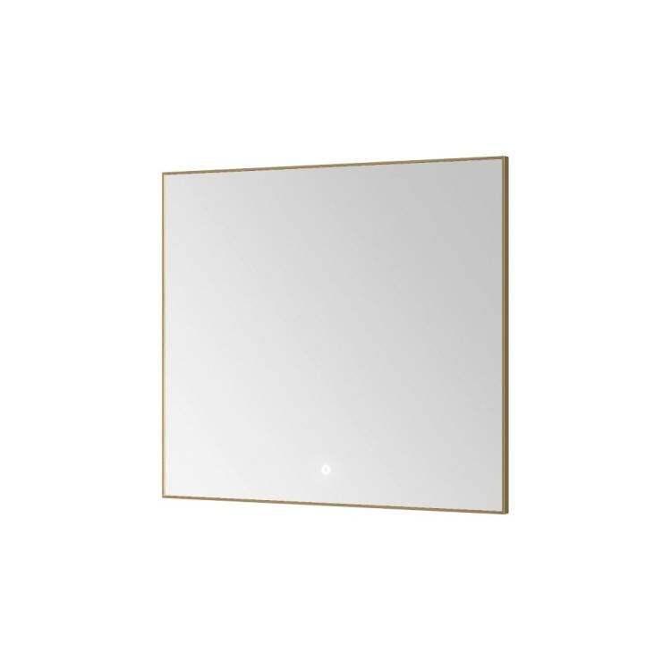 Зеркало Armadi Art 543-080-G с подсветкой, сенсором и антизапотеванием, 80x70 см, Gold