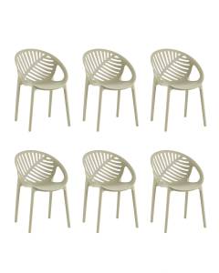 Набор из 6 стульев Stool Group Monstera SL-7090-1 green 70176 X6 зеленый, пластик