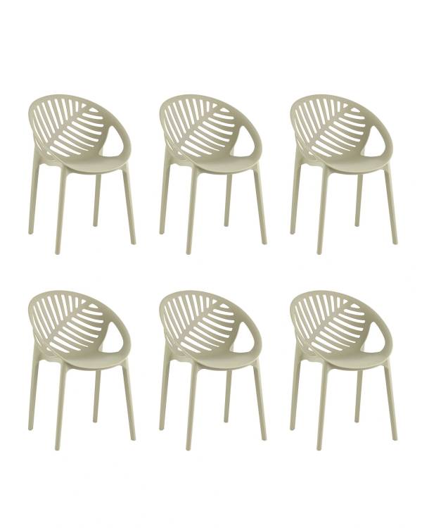 Набор из 6 стульев Stool Group Monstera SL-7090-1 green 70176 X6 зеленый, пластик