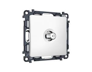 Комплект механизма TV розетки SAT Ambrella Volt MA MA133050 белый матовый