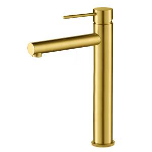 Смеситель для раковины Timo Saona 2311/20F высокий, золото шлифованное
