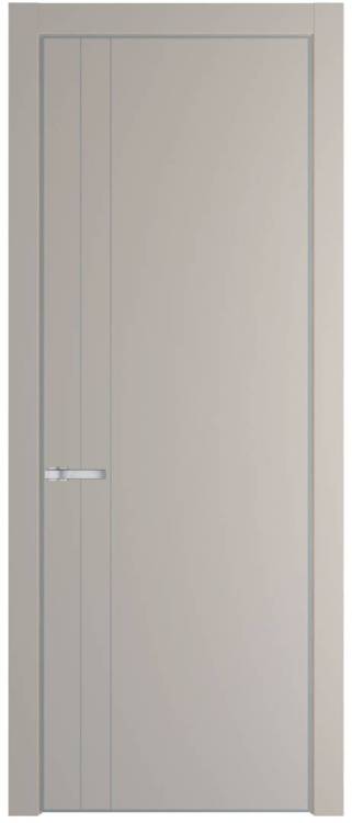 Межкомнатная дверь Profil Doors 12 PE полотно Сэнд, кромка алюминиевая с четырех сторон матовая, алюминиевый молдинг 3мм 800x2000