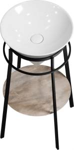 Консоль с раковиной Kerama Marazzi Kerama Marazzi Cono 44 черная матовая
