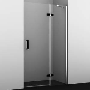 Душевая дверь Wasserkraft Aller 10H05RBLACK профиль хром, черный, стекло прозрачное, 120x200