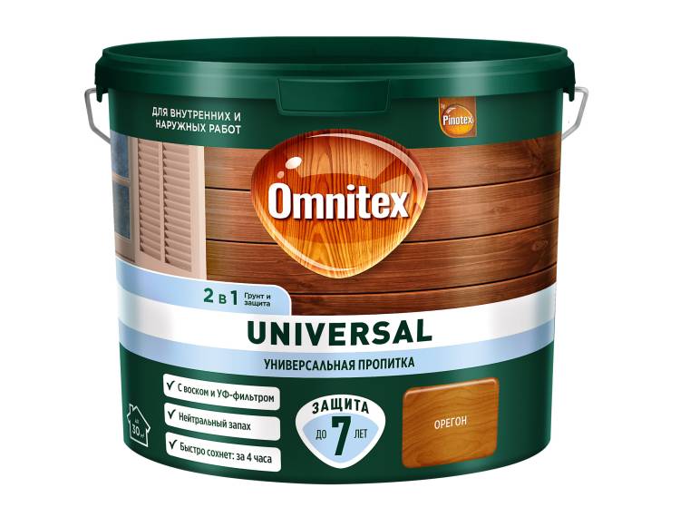 Пропитка защитная для дерева Omnitex Universal орегон 2.5 л