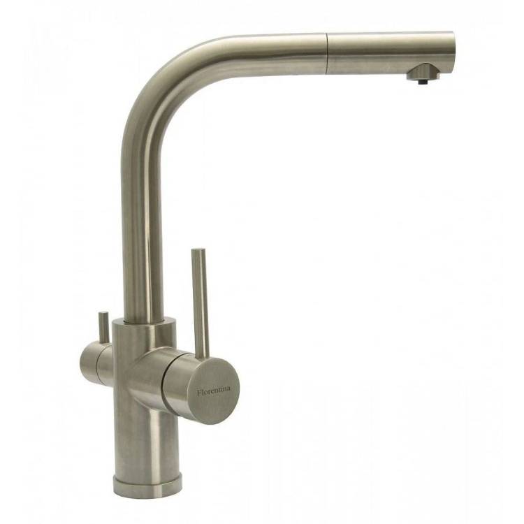 Смеситель для кухни Florentina Кристалл 333.33H.2123.900 SS нержавеющая сталь