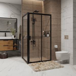 Душевой уголок Niagara Nova NG-82-11AB-A90B 110x90, прямоугольный, черный