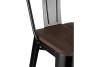 Стул барный Stool Group Tolix YD-H765E-W KD LG-01 черный глянцевый/темное дерево фото 5