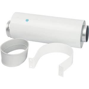 Труба Stout DN60/100 коаксиальная 250 мм п/м, уплотнения и хомут в комплекте