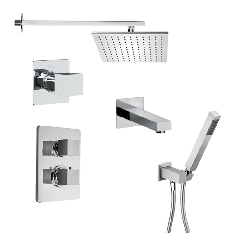 Душевой комплект Paini Grazia 21CRSET36911THSHBATH на 3 потребителя, хром