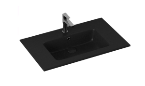 Раковина Isvea SistemaT 10SL51081SV-2N черный матовый, 81x46.5
