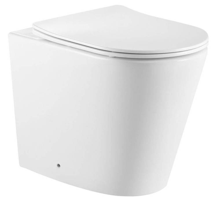 Унитаз приставной Iberica Blanca Burgos Alto IB.BRA.131.1B1 безободковый, с крышкой-сиденьем микролифт